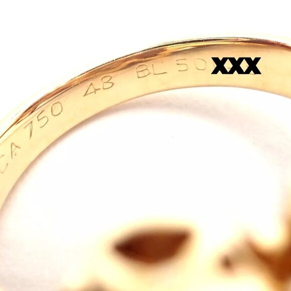 Authentic! Van Cleef & Arpels Cosmos 18k Yellow Gold Diamond Medium Model Ring - Picture 10 of 13
